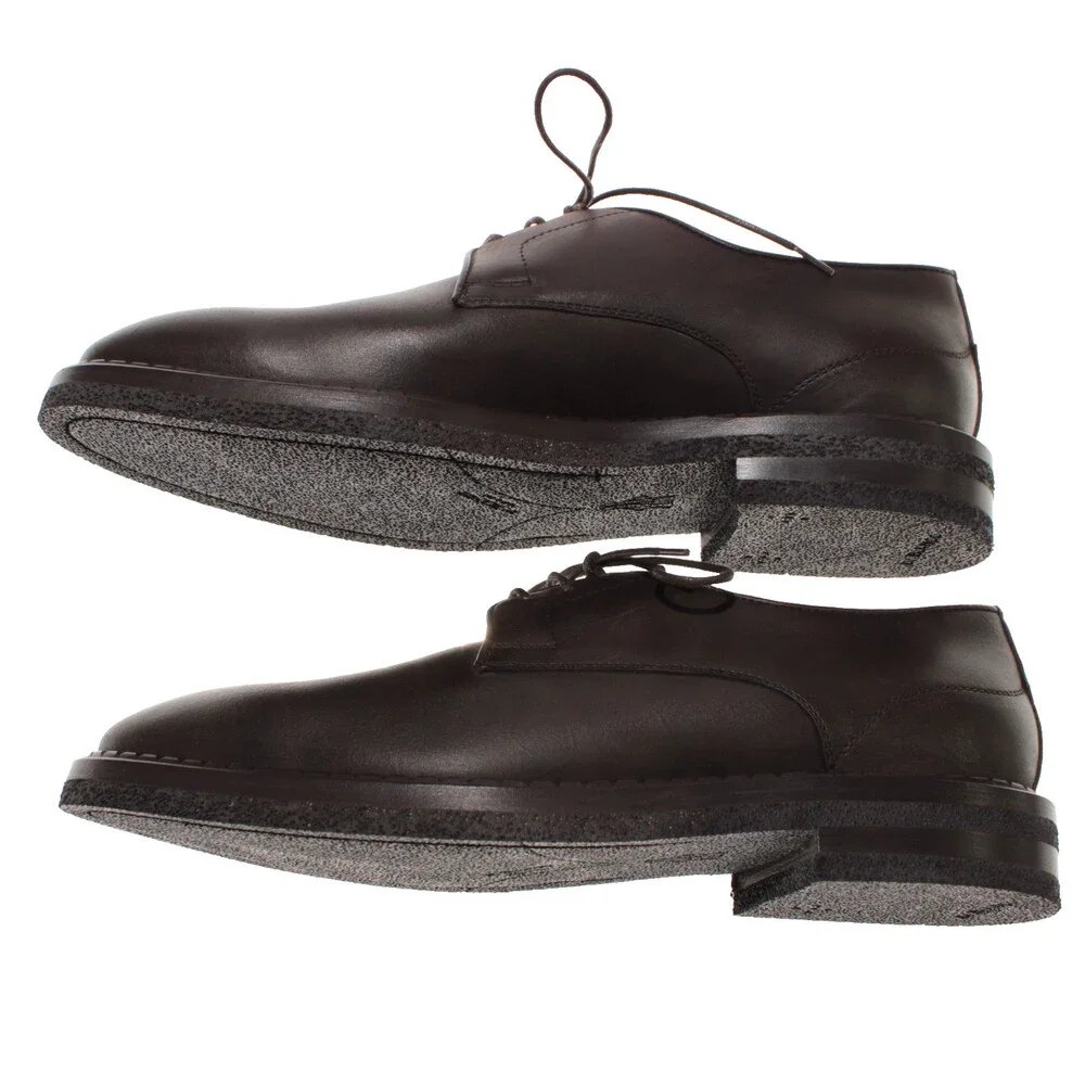 Di Bianco NWD Derby Dress Shoes Size 10 US in Dark Brown Leather Made in Italy
